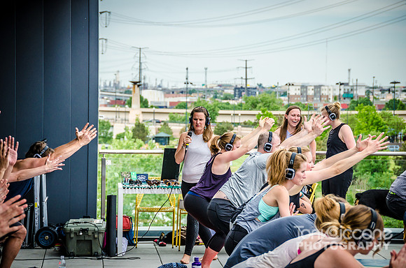 Airbnb Rooftop Yoga Event | Denver Event Photography | Sound Off Colorado