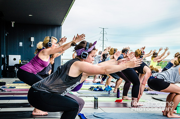 Airbnb Rooftop Yoga Event | Denver Event Photography | Sound Off Colorado