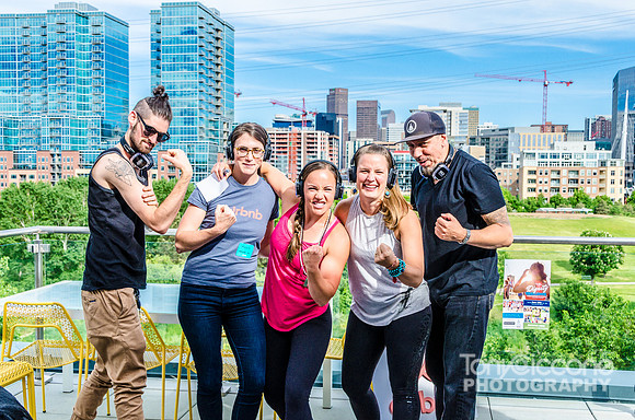 Denver yoga photography of rooftop yoga class sponsors | Sound Off Colorado