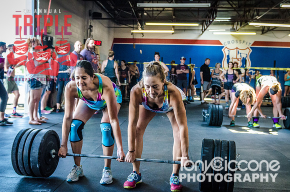 Denver fitness event photography of Crossfit Women in Denver, Colorado's Triple Threat Crossfit Event.