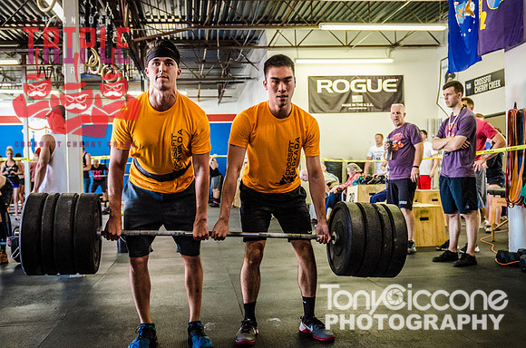 Denver fitness event photography of the Crossfit Men's Open at Crossfit Cherry Creek's Triple Threat Competition in Denver, Colorado.