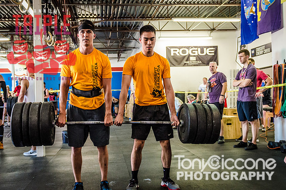Denver fitness event photography of the Crossfit Men's Open at Crossfit Cherry Creek's Triple Threat Competition in Denver, Colorado.