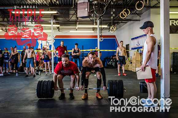 Denver fitness event photography of the Crossfit Men's Open at Crossfit Cherry Creek's Triple Threat Competition in Denver, Colorado.