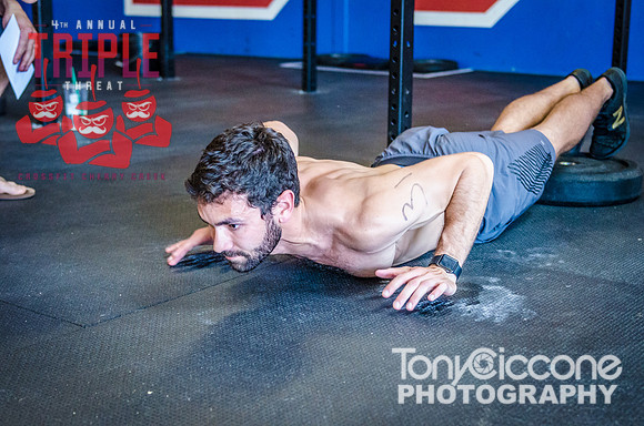 Denver fitness event photography of the Crossfit Men's Open at Crossfit Cherry Creek's Triple Threat Competition in Denver, Colorado.