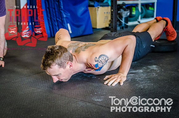 Denver fitness event photography of the Crossfit Men's Open at Crossfit Cherry Creek's Triple Threat Competition in Denver, Colorado.