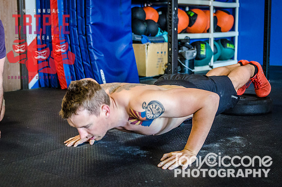 Denver fitness event photography of the Crossfit Men's Open at Crossfit Cherry Creek's Triple Threat Competition in Denver, Colorado.