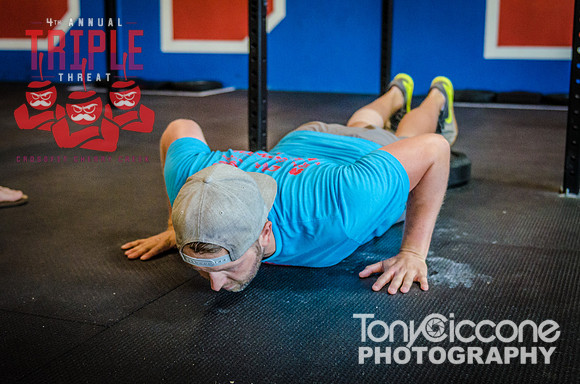 Denver fitness event photography of the Crossfit Men's Open at Crossfit Cherry Creek's Triple Threat Competition in Denver, Colorado.