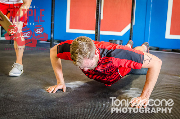 Denver fitness event photography of the Crossfit Men's Open at Crossfit Cherry Creek's Triple Threat Competition in Denver, Colorado.