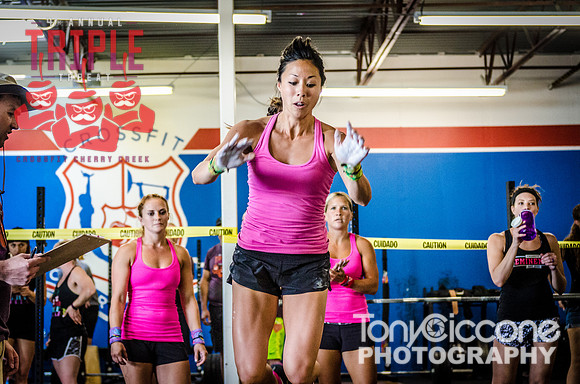 Denver sports event photography of the Crossfit Women's Open at Crossfit Cherry Creek's Triple Threat Crossfit Competition in Denver, CO