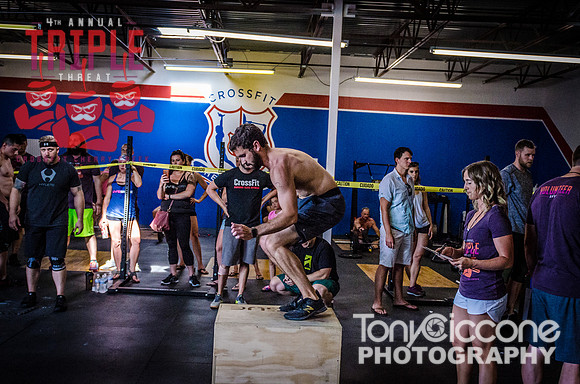Denver event photography at Crossfit Cherry Creek's Triple Threat Competition | Crossfit Men's Open WOD 3