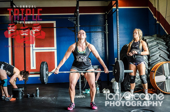 Denver fitness event photography of Crossfit Women in Denver, Colorado's Triple Threat Crossfit Event.