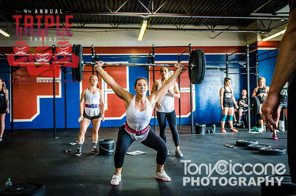 Denver fitness event photography of Crossfit Women in Denver, Colorado's Triple Threat Crossfit Event.