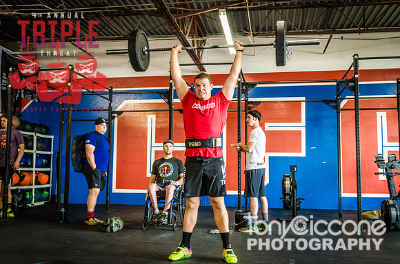 Denver fitness sports photography of Crossfit Men at Denver, Colorado's CFCC Triple Threat Crossfit Event.
