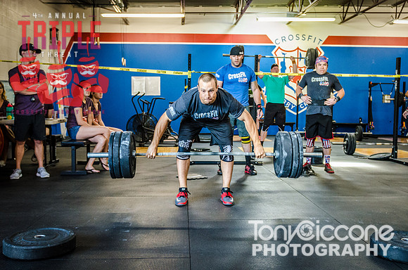 Denver fitness sports photography of Crossfit Men at Denver, Colorado's CFCC Triple Threat Crossfit Event.