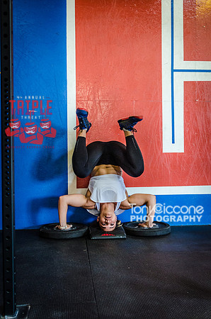 Denver fitness event photography of RX Crossfit Women in Denver, Colorado's Triple Threat Crossfit Competition.