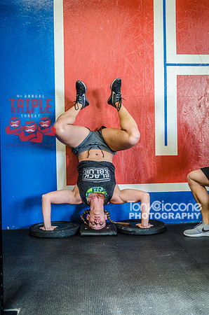 Denver fitness event photography of RX Crossfit Women in Denver, Colorado's Triple Threat Crossfit Competition.