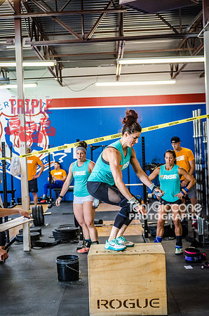 Denver fitness event photography of RX Crossfit Women at the Triple Threat Crossfit Competition in Denver, Colorado.