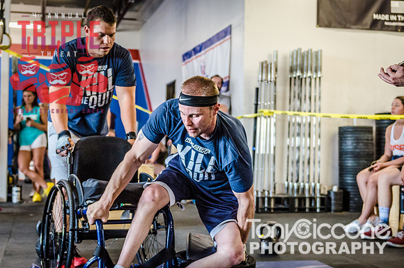 Denver sports event photography of Men's RX CFCC Triple Threat Crossfit Workout