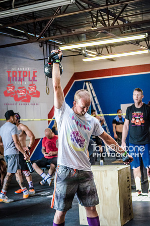Denver sports event photography of Men's RX CFCC Triple Threat Crossfit Workout