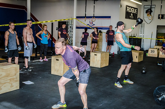 Crossfit Event Fitness Photography of Crossfit Cherry Creek's Triple Threat | Volunteer's WOD