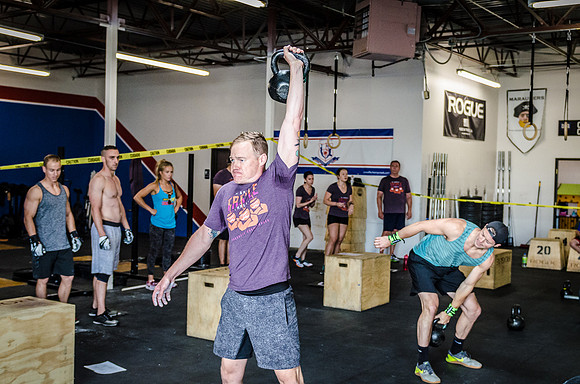 Crossfit Event Fitness Photography of Crossfit Cherry Creek's Triple Threat | Volunteer's WOD