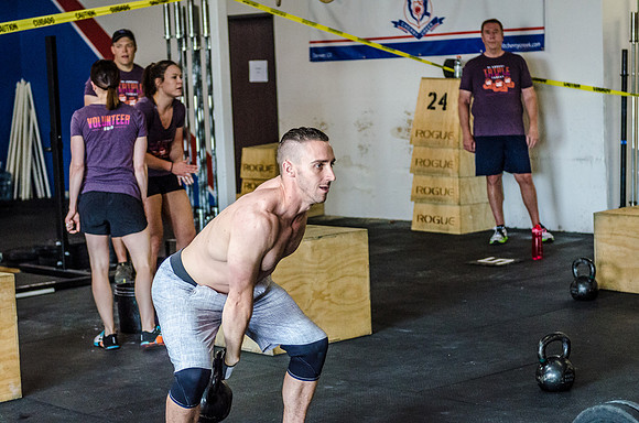 Crossfit Event Fitness Photography of Crossfit Cherry Creek's Triple Threat | Volunteer's WOD