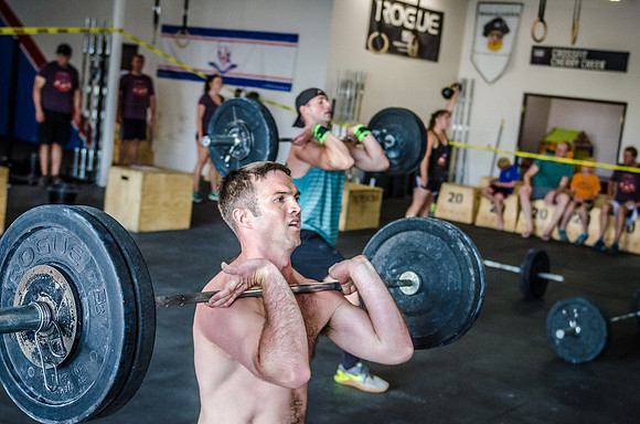 Crossfit Event Fitness Photography of Crossfit Cherry Creek's Triple Threat | Volunteer's WOD