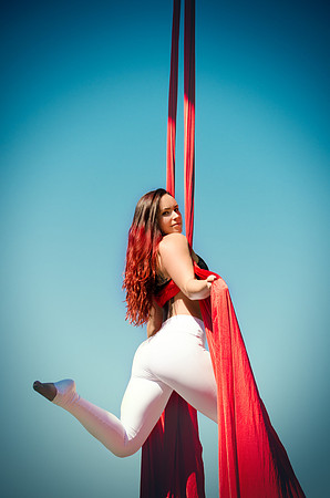 Caroline Lange Dancing in the Air | Denver Aerial Yoga Photography