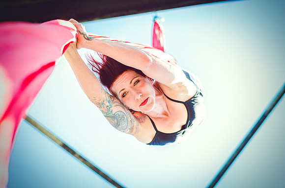 Aerial Dancing with LeahTard Wedgie | Aerial Yoga Photography in Denver